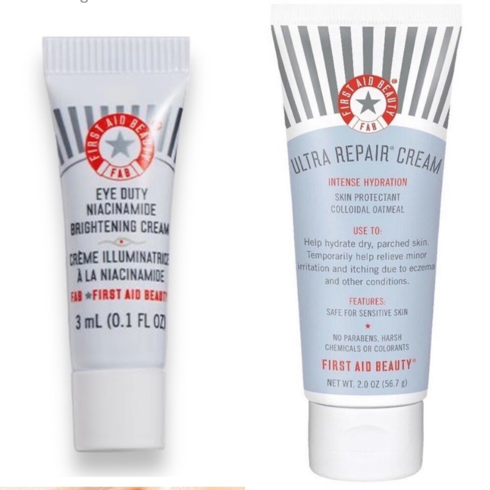 First Aid Beauty FAB Ultra Repair Cream & Eye Duty Niacinamide Brighteni…